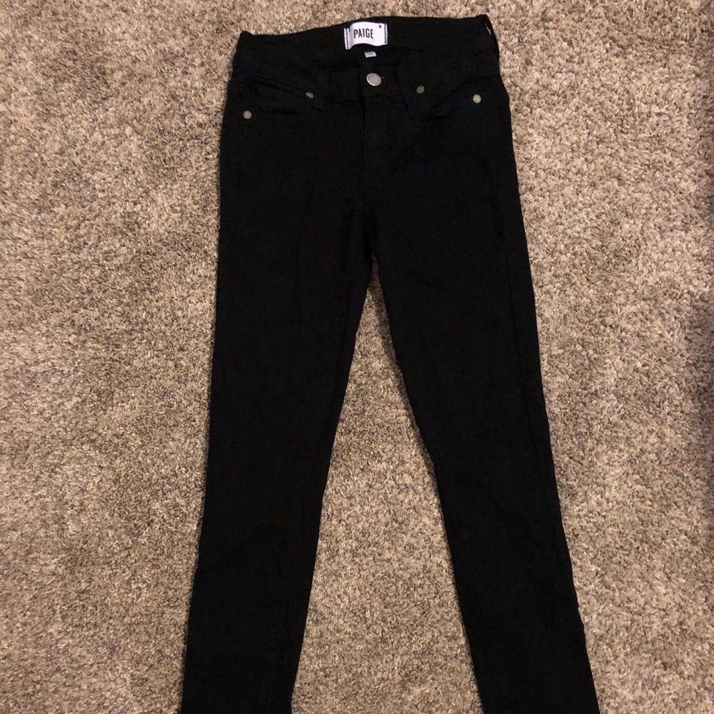 Size 25 Black Paige skinny jeans
